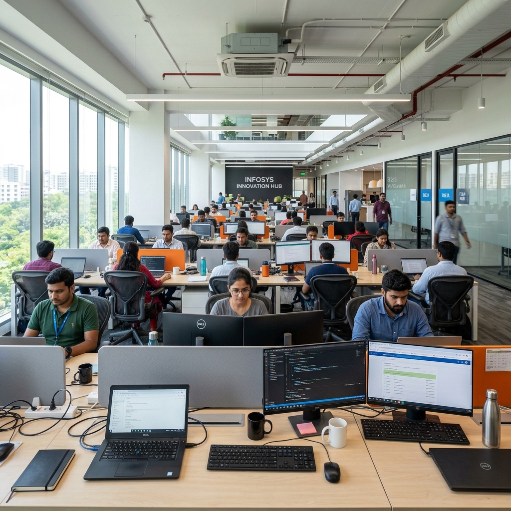 Indian Corporate IT Office workspace
